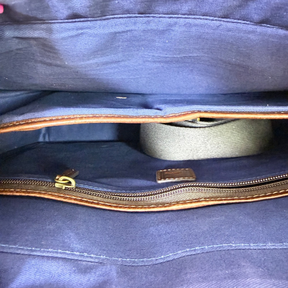 DOONEY & BOURKE Brown Florentine Vacchetta Leather Briefcase Large - Picture 8 of 12